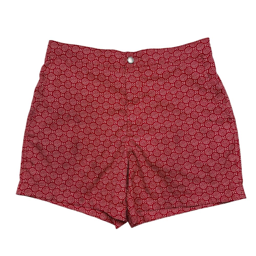 ABERCROMBIE & FITCH Red Dot Print Hybrid Swim Shorts Size Small Mens Lined